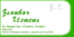 zsombor klemens business card
